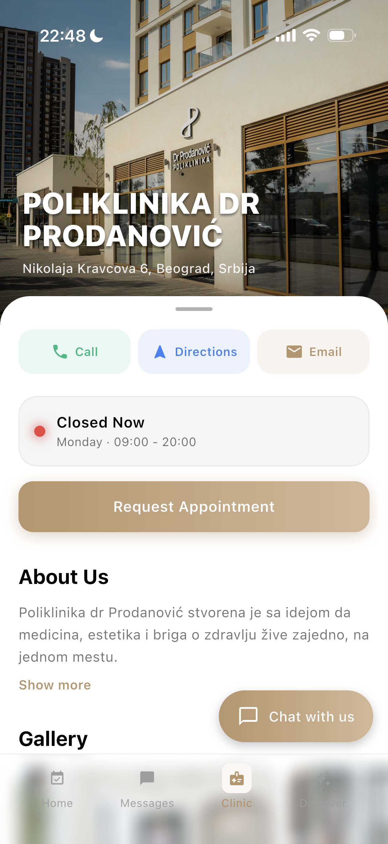Dr. Prodanović Clinic App